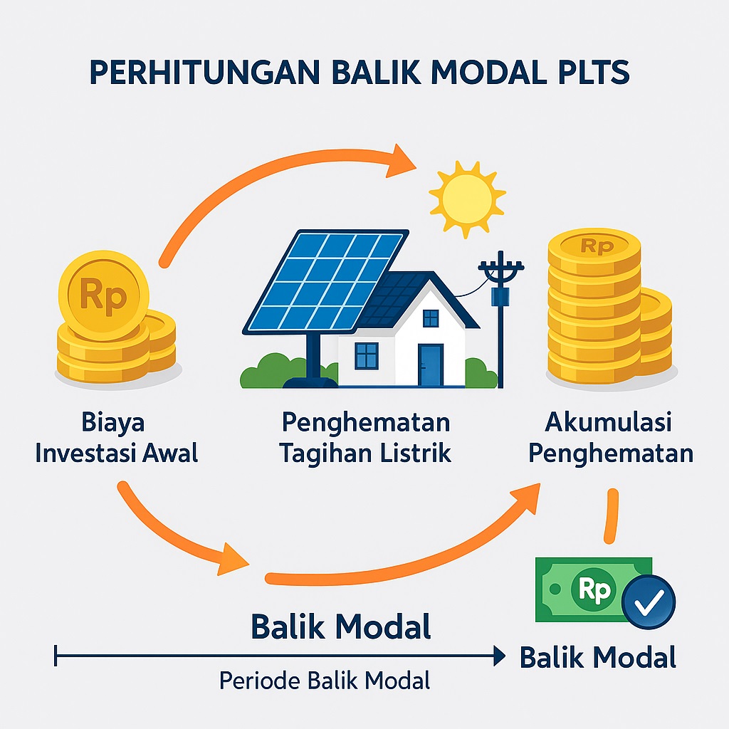 Ilustrasi perhitungan balik modal PLTS